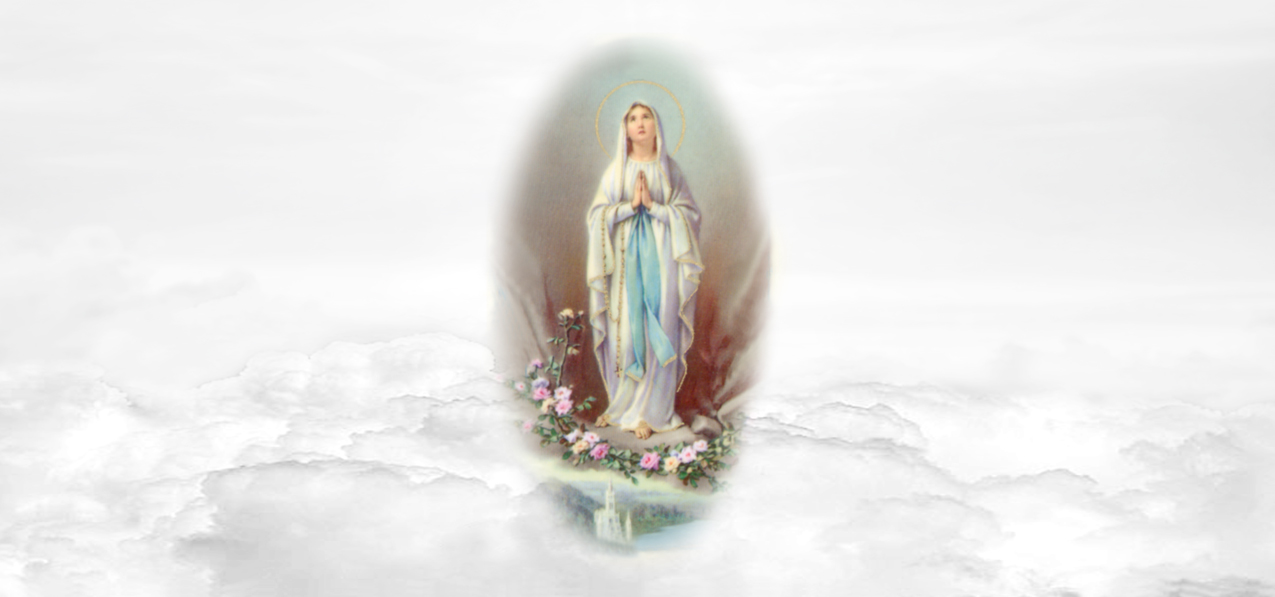 Lady of Lourdes Clouds White